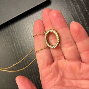 Pandora Logo Pavé Circle Collier Necklace